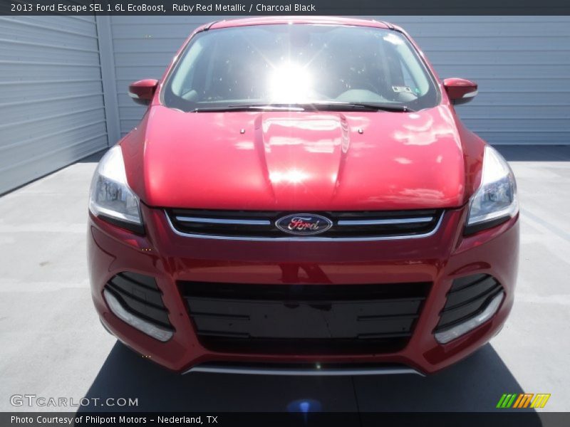 Ruby Red Metallic / Charcoal Black 2013 Ford Escape SEL 1.6L EcoBoost