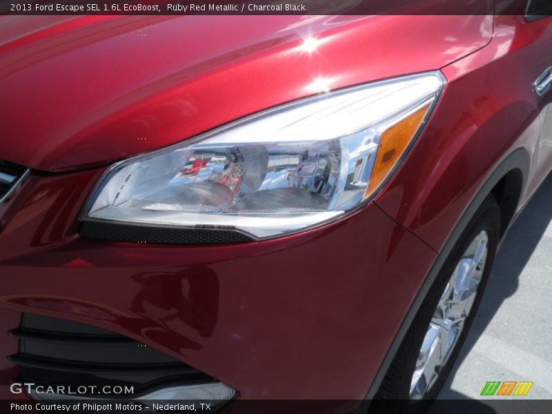 Ruby Red Metallic / Charcoal Black 2013 Ford Escape SEL 1.6L EcoBoost
