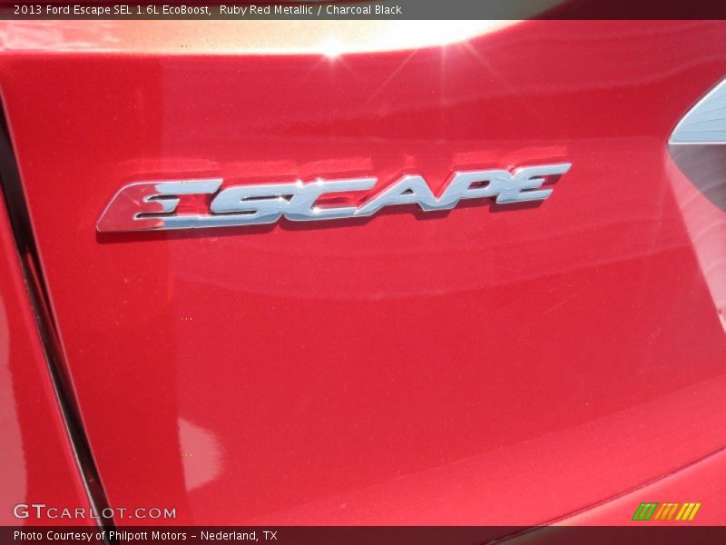 Ruby Red Metallic / Charcoal Black 2013 Ford Escape SEL 1.6L EcoBoost