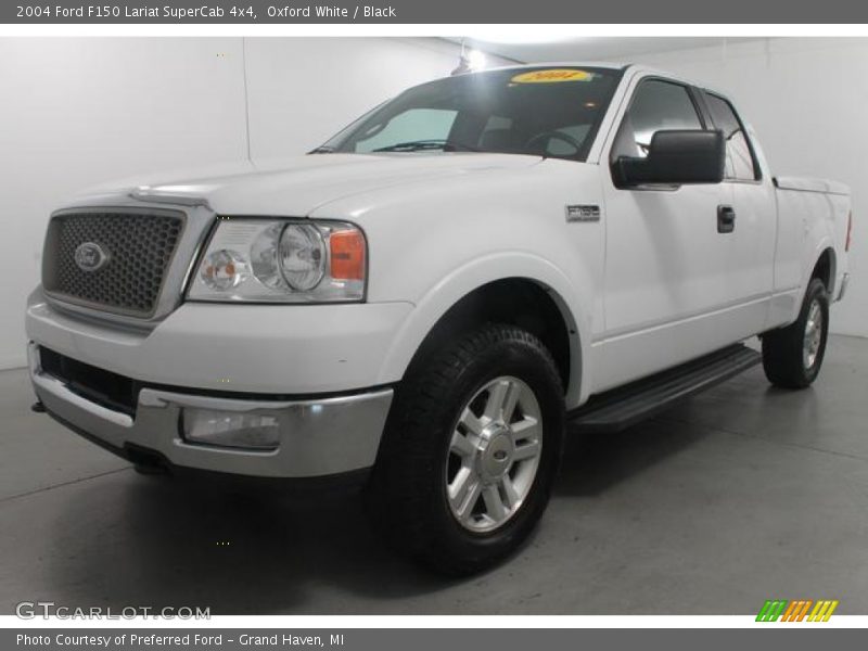 Oxford White / Black 2004 Ford F150 Lariat SuperCab 4x4