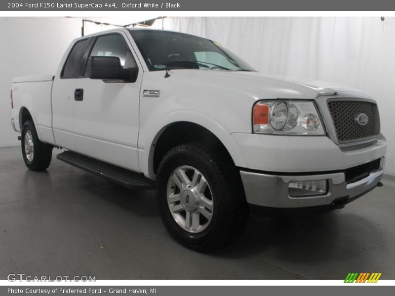 Oxford White / Black 2004 Ford F150 Lariat SuperCab 4x4
