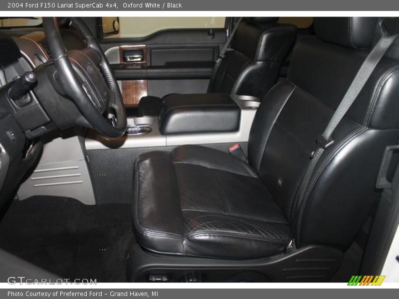 Oxford White / Black 2004 Ford F150 Lariat SuperCab 4x4