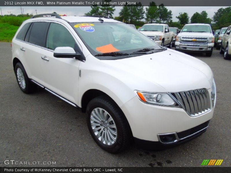 White Platinum Metallic Tri-Coat / Medium Light Stone 2012 Lincoln MKX FWD