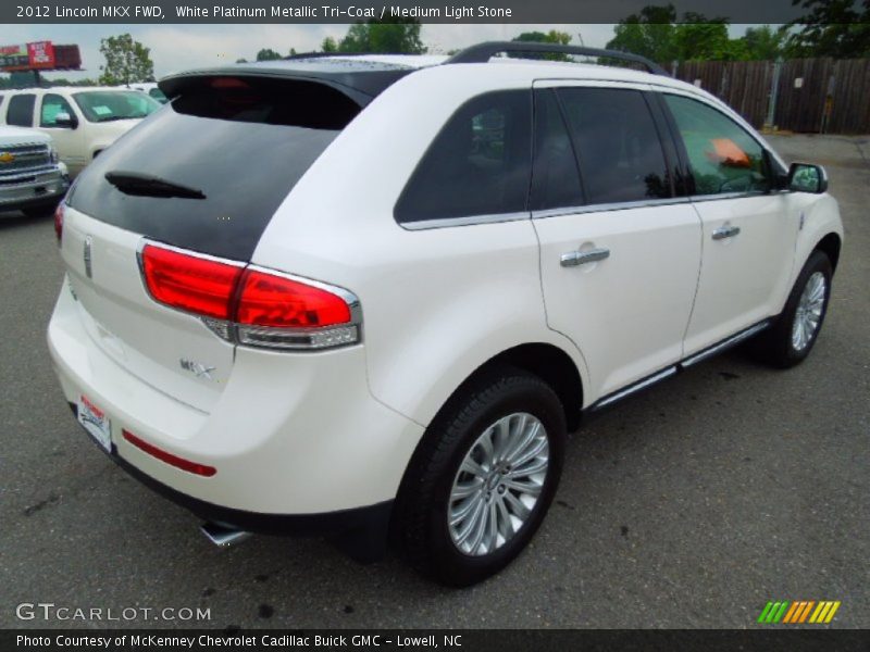 White Platinum Metallic Tri-Coat / Medium Light Stone 2012 Lincoln MKX FWD
