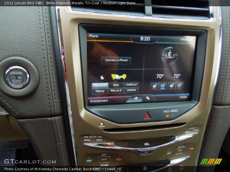 White Platinum Metallic Tri-Coat / Medium Light Stone 2012 Lincoln MKX FWD