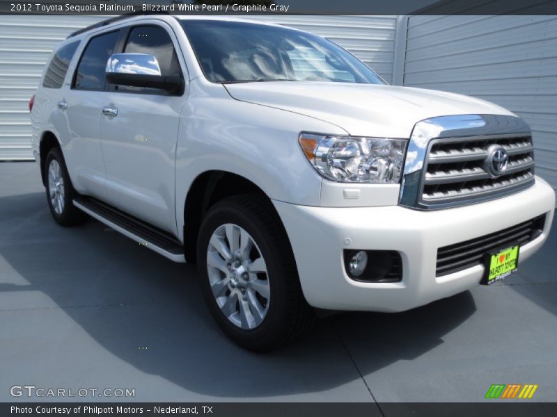 Blizzard White Pearl / Graphite Gray 2012 Toyota Sequoia Platinum