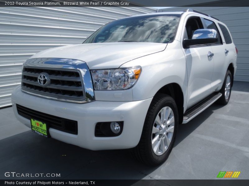 Blizzard White Pearl / Graphite Gray 2012 Toyota Sequoia Platinum