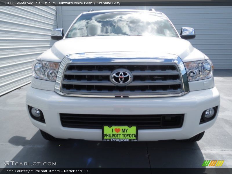 Blizzard White Pearl / Graphite Gray 2012 Toyota Sequoia Platinum