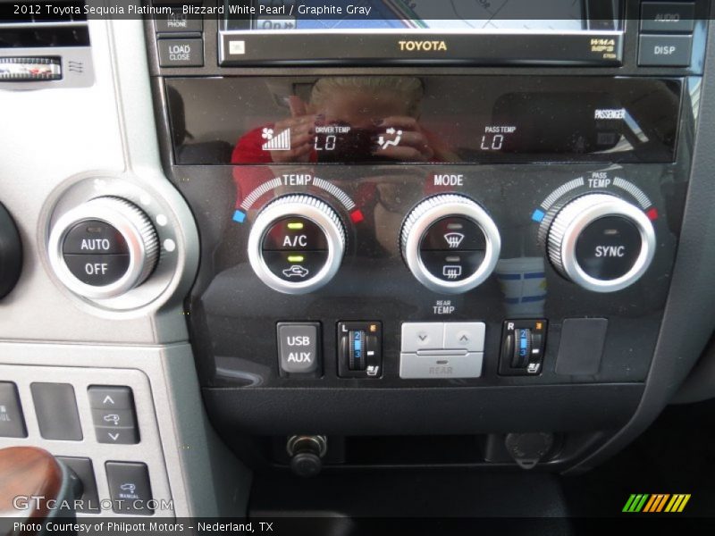 Blizzard White Pearl / Graphite Gray 2012 Toyota Sequoia Platinum