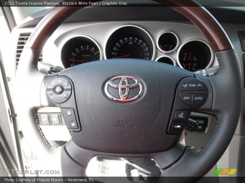 Blizzard White Pearl / Graphite Gray 2012 Toyota Sequoia Platinum