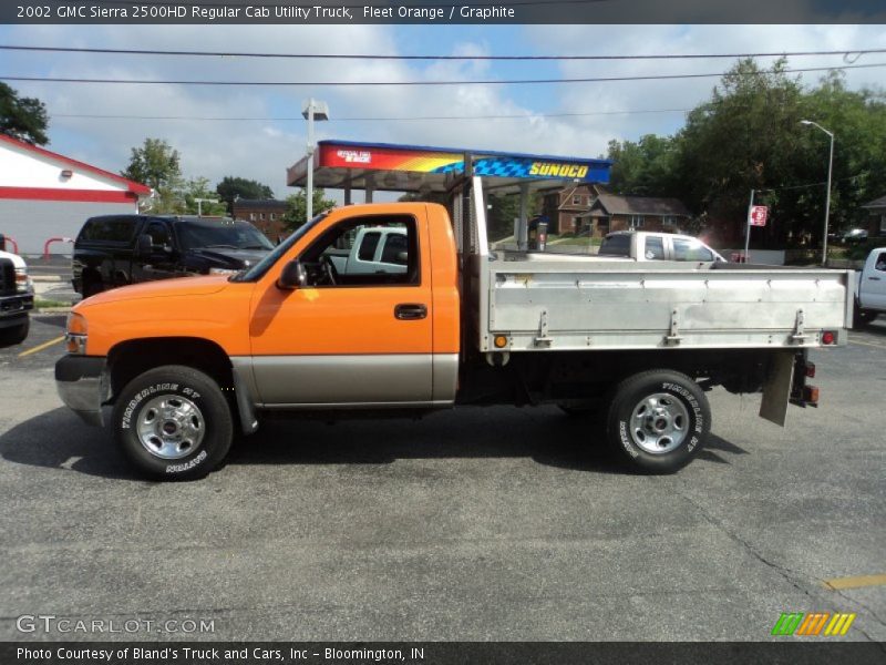 Fleet Orange / Graphite 2002 GMC Sierra 2500HD Regular Cab Utility Truck