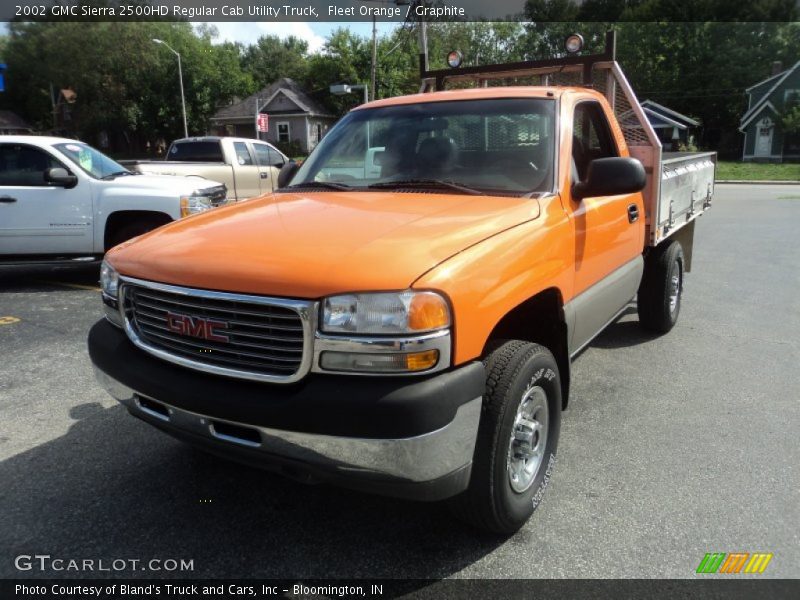 Fleet Orange / Graphite 2002 GMC Sierra 2500HD Regular Cab Utility Truck