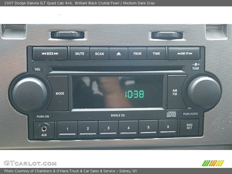 Brilliant Black Crystal Pearl / Medium Slate Gray 2007 Dodge Dakota SLT Quad Cab 4x4