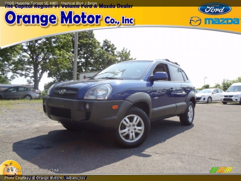 Nautical Blue / Beige 2008 Hyundai Tucson SE 4WD