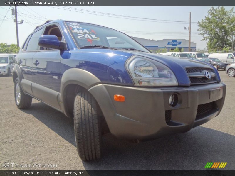 Nautical Blue / Beige 2008 Hyundai Tucson SE 4WD