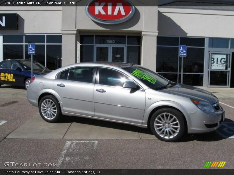Silver Pearl / Black 2008 Saturn Aura XR