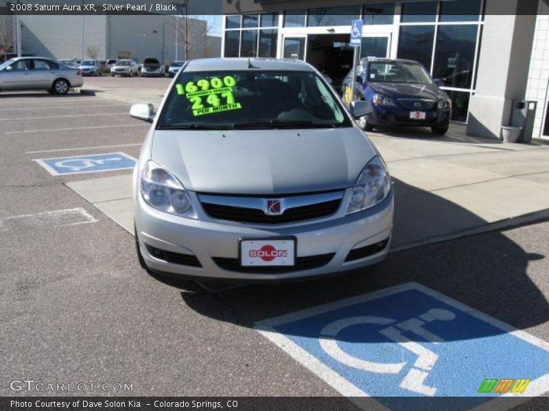 Silver Pearl / Black 2008 Saturn Aura XR