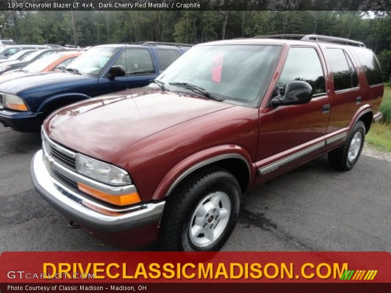 Dark Cherry Red Metallic / Graphite 1998 Chevrolet Blazer LT 4x4
