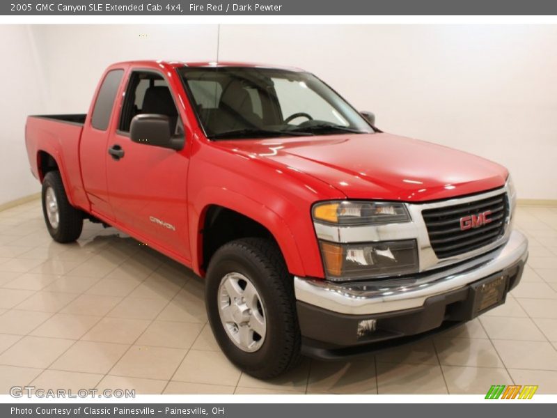 Fire Red / Dark Pewter 2005 GMC Canyon SLE Extended Cab 4x4