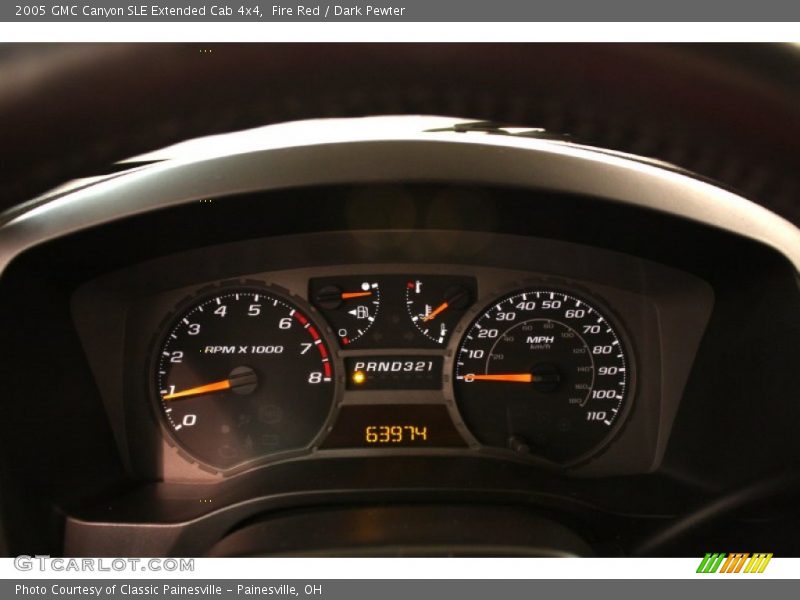 Fire Red / Dark Pewter 2005 GMC Canyon SLE Extended Cab 4x4
