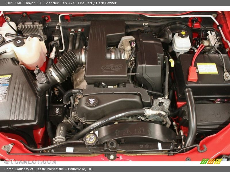 Fire Red / Dark Pewter 2005 GMC Canyon SLE Extended Cab 4x4