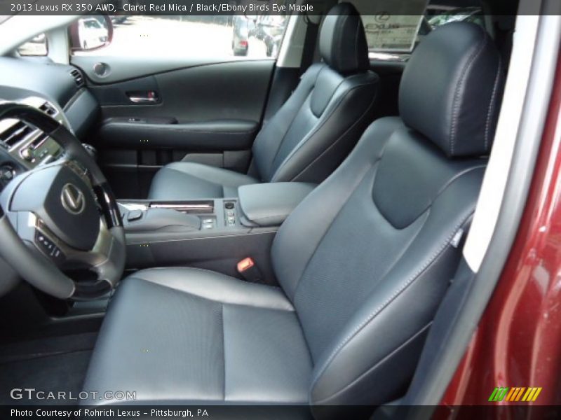 Front Seat of 2013 RX 350 AWD