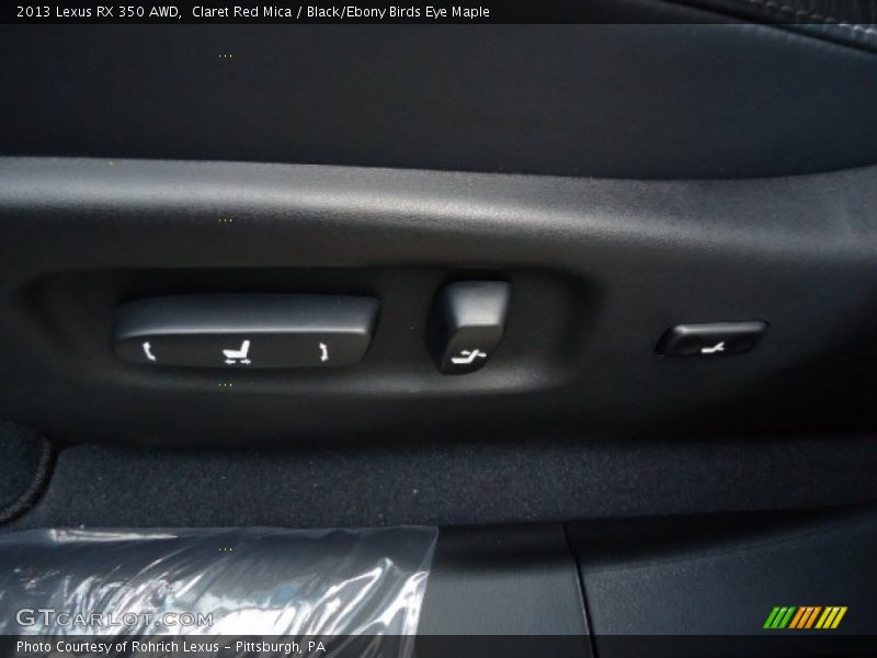 Claret Red Mica / Black/Ebony Birds Eye Maple 2013 Lexus RX 350 AWD