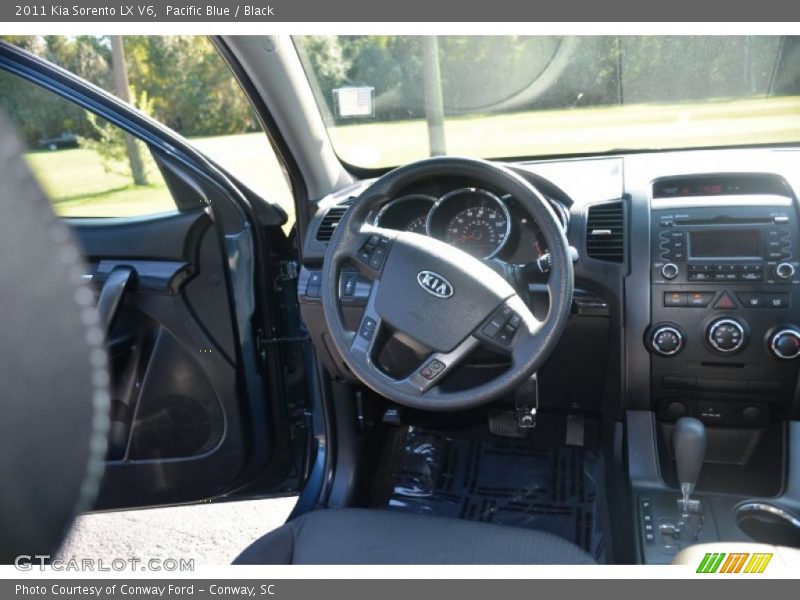 Pacific Blue / Black 2011 Kia Sorento LX V6