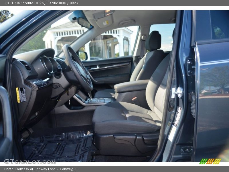 Pacific Blue / Black 2011 Kia Sorento LX V6