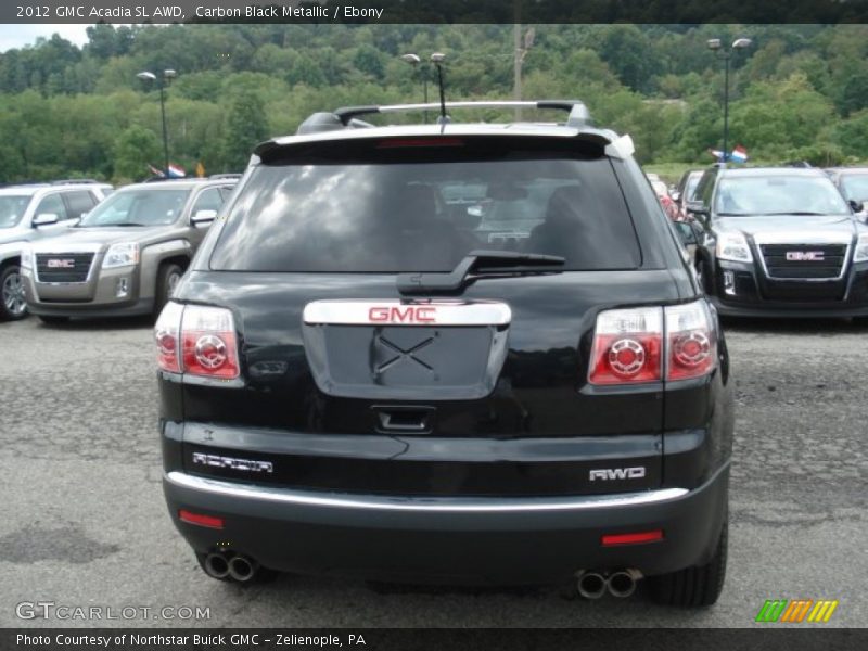 Carbon Black Metallic / Ebony 2012 GMC Acadia SL AWD