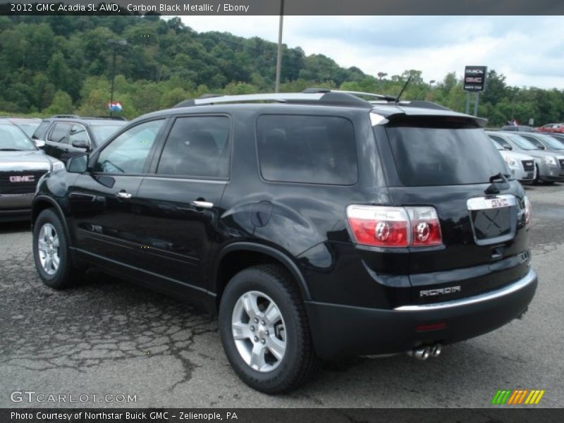 Carbon Black Metallic / Ebony 2012 GMC Acadia SL AWD