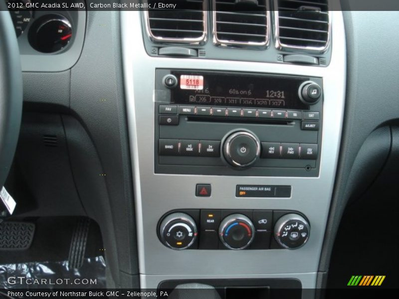 Carbon Black Metallic / Ebony 2012 GMC Acadia SL AWD