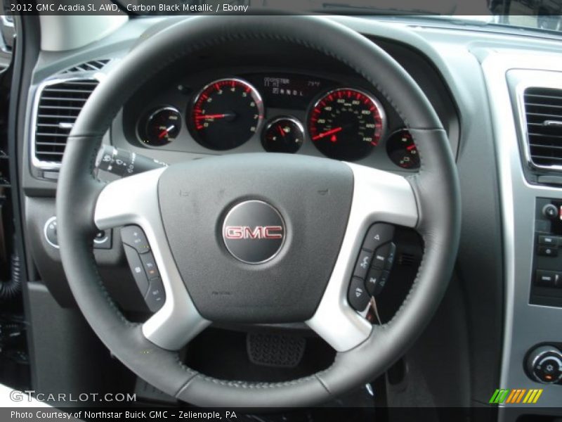 Carbon Black Metallic / Ebony 2012 GMC Acadia SL AWD
