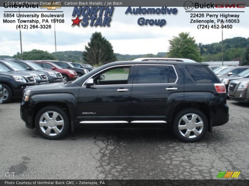 Carbon Black Metallic / Jet Black 2013 GMC Terrain Denali AWD