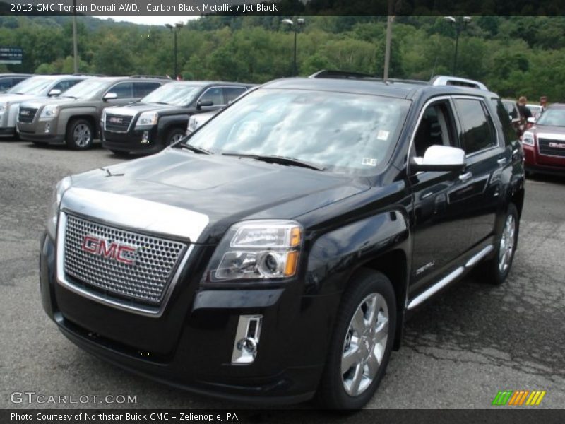 Carbon Black Metallic / Jet Black 2013 GMC Terrain Denali AWD