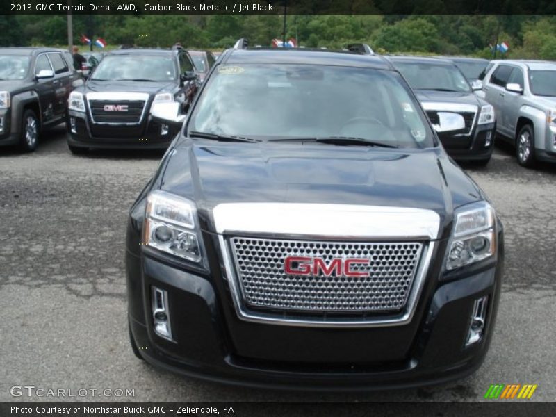 Carbon Black Metallic / Jet Black 2013 GMC Terrain Denali AWD
