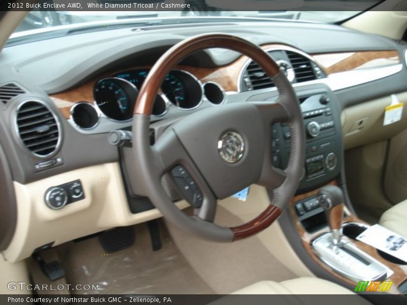 White Diamond Tricoat / Cashmere 2012 Buick Enclave AWD