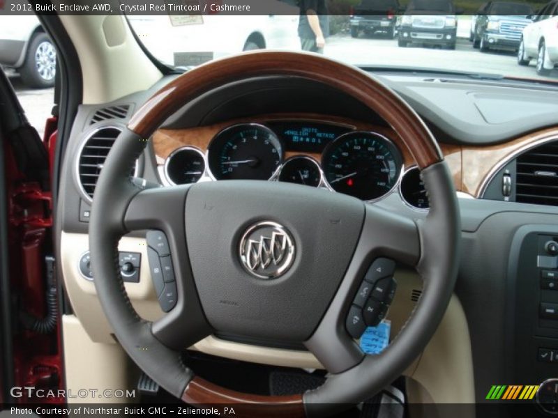 Crystal Red Tintcoat / Cashmere 2012 Buick Enclave AWD