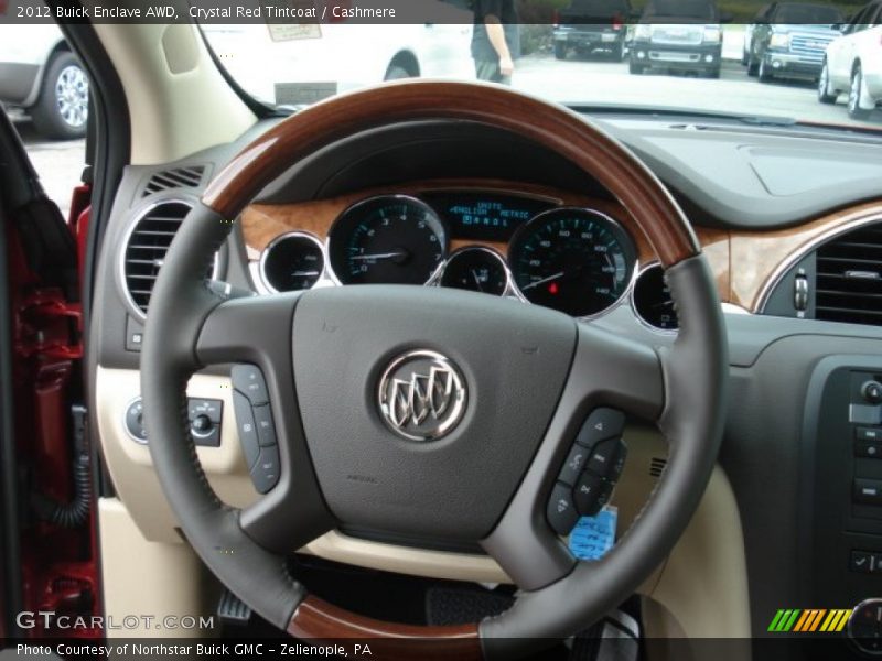 Crystal Red Tintcoat / Cashmere 2012 Buick Enclave AWD