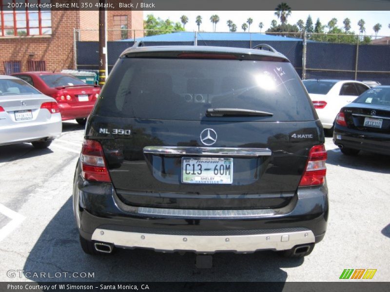 Black / Black 2007 Mercedes-Benz ML 350 4Matic