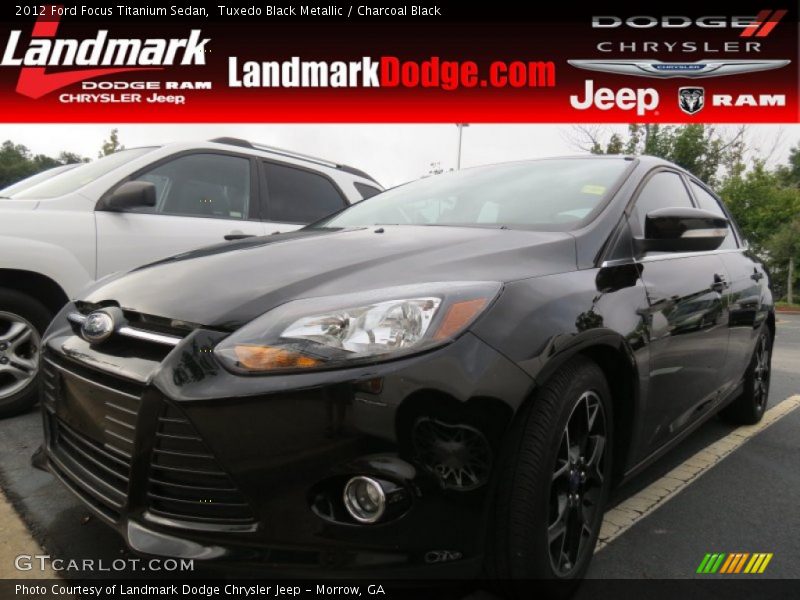 Tuxedo Black Metallic / Charcoal Black 2012 Ford Focus Titanium Sedan