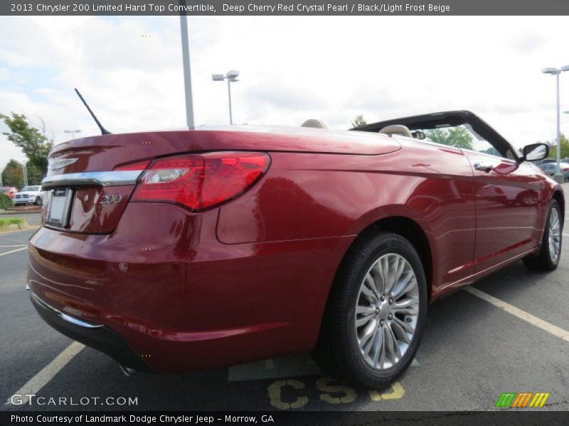 Deep Cherry Red Crystal Pearl / Black/Light Frost Beige 2013 Chrysler 200 Limited Hard Top Convertible