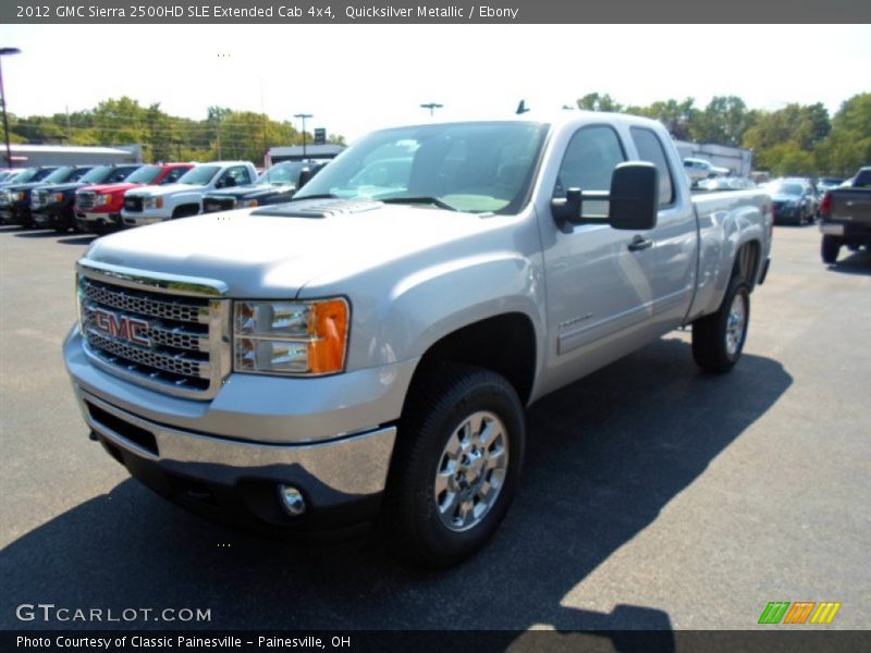 Quicksilver Metallic / Ebony 2012 GMC Sierra 2500HD SLE Extended Cab 4x4