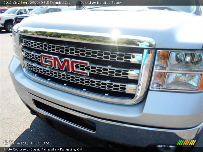 Quicksilver Metallic / Ebony 2012 GMC Sierra 2500HD SLE Extended Cab 4x4