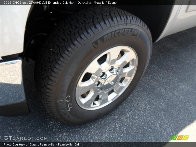 Quicksilver Metallic / Ebony 2012 GMC Sierra 2500HD SLE Extended Cab 4x4