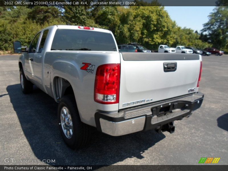 Quicksilver Metallic / Ebony 2012 GMC Sierra 2500HD SLE Extended Cab 4x4