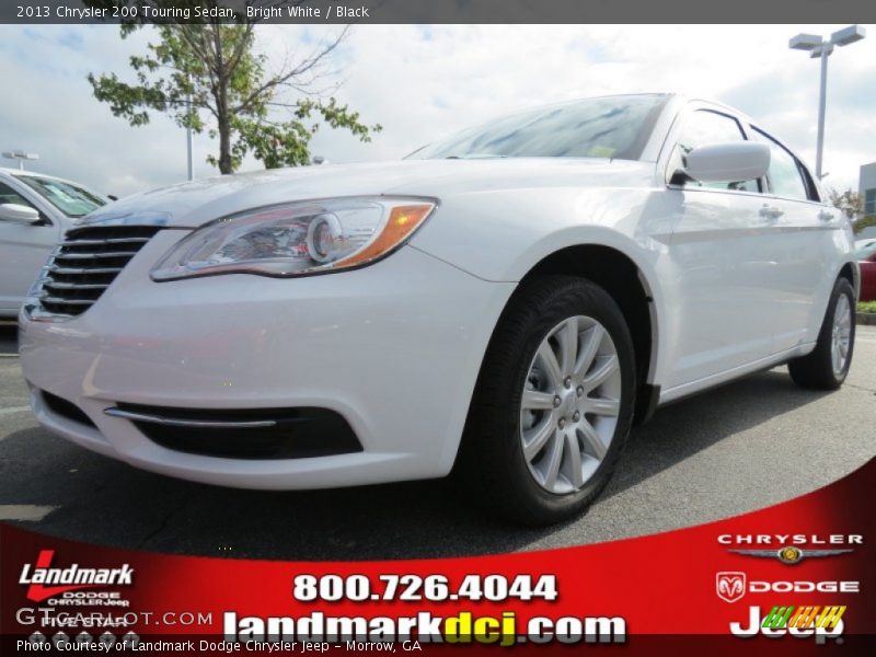 Bright White / Black 2013 Chrysler 200 Touring Sedan