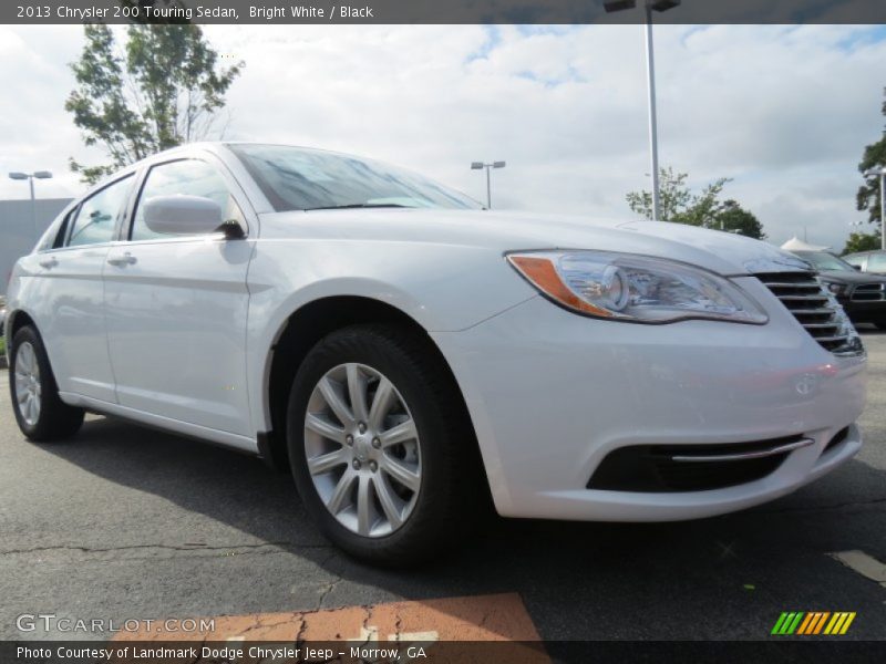 Bright White / Black 2013 Chrysler 200 Touring Sedan