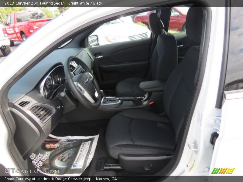 Bright White / Black 2013 Chrysler 200 Touring Sedan