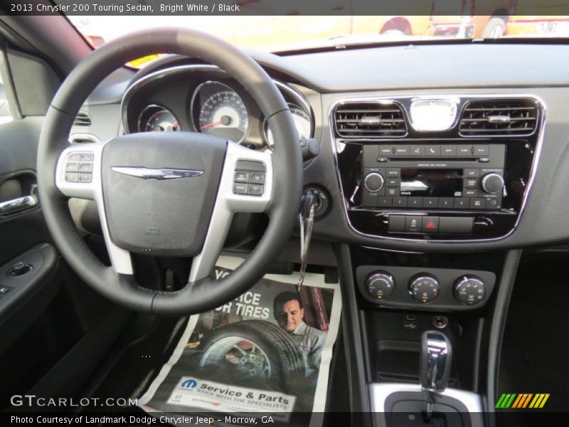 Bright White / Black 2013 Chrysler 200 Touring Sedan